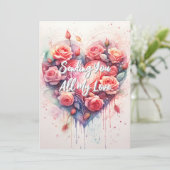 Carte Artistique Message Romantique et Fleuri de Tout Co (Debout devant)