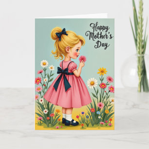 Carte artistique pour fille pour la fête des mères