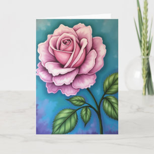 Carte artistique pour la fête des mères Rose