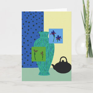 Carte artistique pour la fête des mères Vase sarce