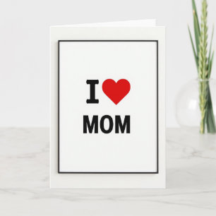 Carte artistique simple « J'aime maman »
