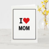 Carte artistique simple « J'aime maman » (Fleur jaune)
