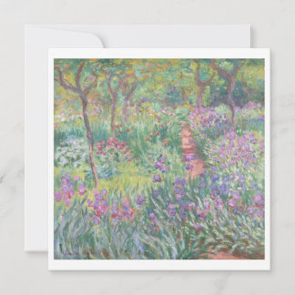 Carte Artist's Garden par Claude Monet Flat Note Card