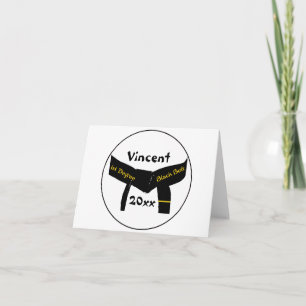 Carte Arts martiaux 1er degré Ceinture noire