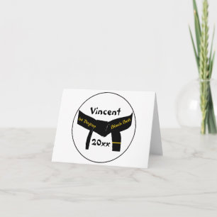 Carte Arts martiaux 1er degré Ceinture noire