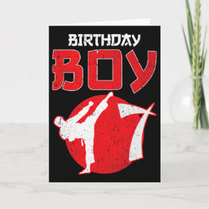 Carte Arts Martiaux Anniversaire Karaté Taekwondo 7 Ans