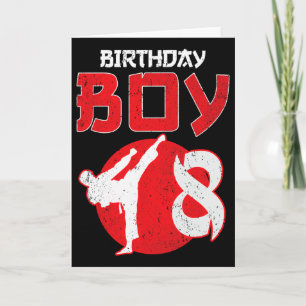 Carte Arts Martiaux Anniversaire Karaté Taekwondo 8 Ans