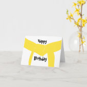 Carte Arts martiaux Ceinture jaune Anniversaire (Fleur jaune)