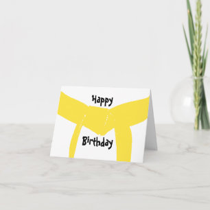 Carte Arts martiaux Ceinture jaune Anniversaire