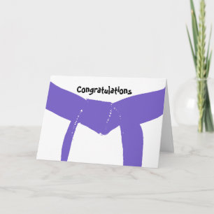 Carte Arts martiaux Ceinture pourpre Félicitations