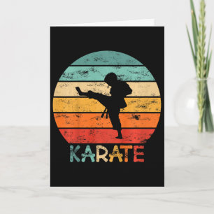 Carte Arts martiaux de karaté pour enfants Motif grunge