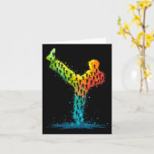 Carte Arts martiaux Karate Fighter (Fleur jaune)