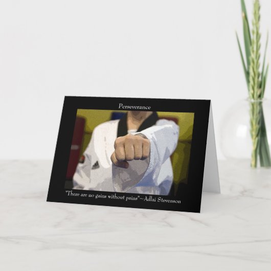 Carte Arts martiaux Persévérance Inspiration (Devant)