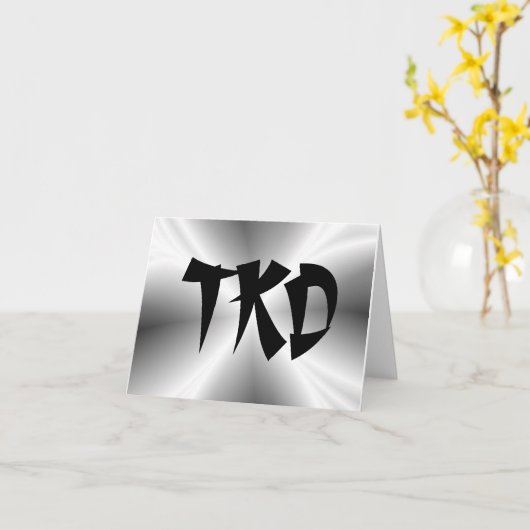 Carte Arts martiaux Silver TKD (Fleur jaune)