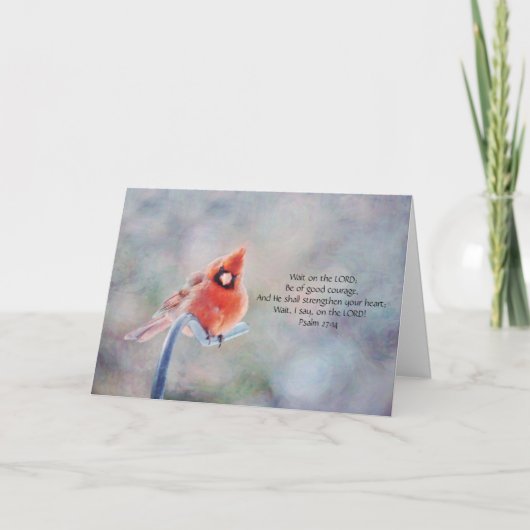 Carte Artsy Cardinal Thoughts Scripture Card Psaume 27:1 (Devant)