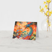 Carte Artsy Dragon (Fleur jaune)