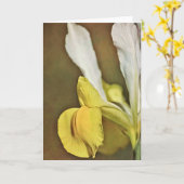 Carte Artsy Dutch Iris Flower Note (Fleur jaune)