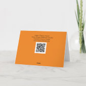 Carte Artsy Fleur sauvage orange jaune (Dos)