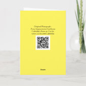 Carte Artsy Impressionist Sunflower Note (Dos)