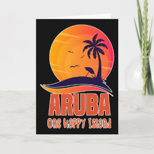 Carte Aru Une île heureuse Belle plage de coucher de sol