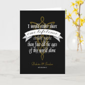 Carte Arwen "Une Vie Avec Vous" Citation Avec Bannière (Fleur jaune)