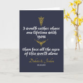 Carte Arwen "Une Vie Avec Vous" Citation Avec Icônes (Fleur jaune)