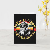 Carte As Far As I Know I'm Delightful Funny Monkey Sayin (Fleur jaune)