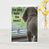 CARTE AS-TU ENTENDU LA NOUVELLE ? VOUS AVEZ 21E ANNIVERS (Fleur jaune)