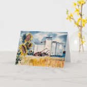 Carte Ascenseur à grains, Kansas | Robert Johnson (Fleur jaune)