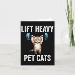Carte Ascenseur Lourds Pet Cats Drôle Gym Entraînement P