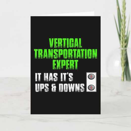 Carte Ascenseur mécanique Funny Réparateur (Devant)