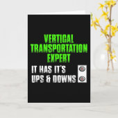 Carte Ascenseur mécanique Funny Réparateur (Fleur jaune)