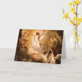 Carte Ascension du Christ avec des anges (Fleur jaune)
