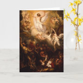Carte Ascension du Christ avec les anges (Fleur jaune)