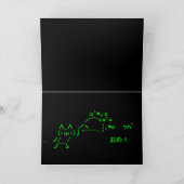Carte ASCII Art japonaise「花束でおめでとう」verte (Intérieur)