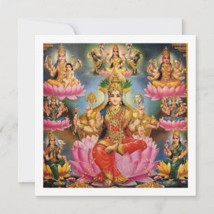 Carte Ashtalakshmi - Huit formes de Lakshmi