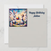 Carte ASHTON ~ Joyeux Pâques ~ Lapin de Pâques ~ (Dos)