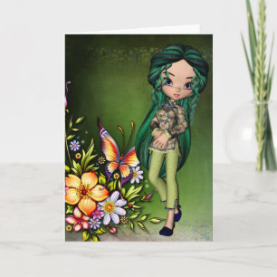 Carte Asiatique Fleurs magnifiques Blank Greeting Card 7