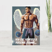 Carte Asiatique Personal Trainer ou Coach Gym Anniversai (Devant)