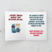 Carte Asiatique Personal Trainer ou Coach Gym Anniversai (Intérieur)