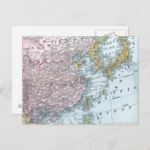 CARTE : ASIE DE L'EST, 1907 (Devant / Derrière)