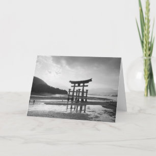 Carte Asie, Japon, Myajima. Porte Torri