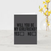 Carte Ask Her Will You Be My Girlfriend Valentine's Day (Fleur jaune)