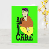 Carte Ask me if I care Birthday (Fleur jaune)
