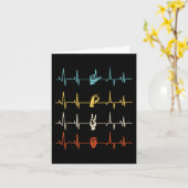 Carte ASL Alphabet American Sing Langue ASL Enseignant H (Fleur jaune)