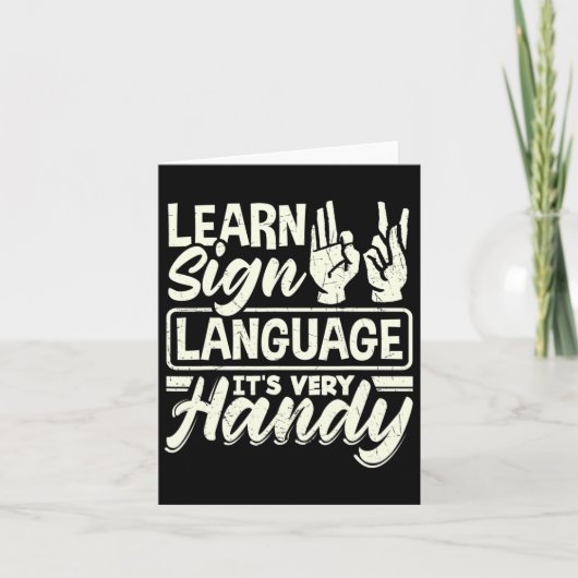 Carte Asl Alphabet Enseignant Langue Chanter Américaine  (Devant)