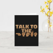 Carte ASL American Sign Language Parlez aux mains 1 (Fleur jaune)