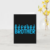 Carte ASL Brother American Sign Language Sensibilisation (Fleur jaune)