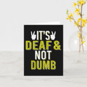 Carte ASL C'est sourd et pas idiot Langue des Signes Sou (Fleur jaune)