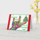 Carte ASL Je suis particulièrement heureux de vous aimer (Fleur jaune)